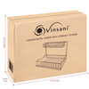 ​​Vinsani Metal Under Sink Storage Rack – 2-Tier Under Sink Caddy Kitchen Organiser with Sliding Drawer & Removable Basket | Heavy Duty Kitchen Bathroom Cupboard Organiser with Suction Cups Plus Size