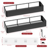 Vinsani 2 Pack Rustproof Shower Caddy Shelf – Quick-Dry & Drill-Free Bathroom Organiser with 4 Hooks | Large Wall Mounted Adhesive Storage Rack for Shampoo, Soap & Accessories