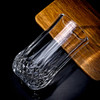 Vinsani Set of 6 Crystal Tall Glasses 350ml – Elegant Transparent Cut Glass Tumblers for Juice Whisky Wine Cocktails Rum Brandy Cocktail Gin Beer Vintage Style Drinkware for Home, Bar or Restaurant
