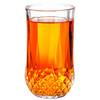 Vinsani Set of 6 Crystal Tall Glasses 350ml – Elegant Transparent Cut Glass Tumblers for Juice Whisky Wine Cocktails Rum Brandy Cocktail Gin Beer Vintage Style Drinkware for Home, Bar or Restaurant