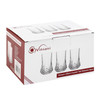 Vinsani Set of 6 Crystal Tall Glasses 350ml – Elegant Transparent Cut Glass Tumblers for Juice Whisky Wine Cocktails Rum Brandy Cocktail Gin Beer Vintage Style Drinkware for Home, Bar or Restaurant