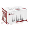 Vinsani Set of 6 Crystal Tall Glasses 350ml – Elegant Transparent Cut Glass Tumblers for Juice Whisky Wine Cocktails Rum Brandy Cocktail Gin Beer Vintage Style Drinkware for Home, Bar or Restaurant