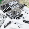 Vinsani Plastic Clothes Pegs 20 Piece Set Black and White – Aesthetic Design Strong Grip and Windproof Laundry Pegs Quality Non-Slip Clothes Pins for Home and GardenNI 20PK PLASTIC PEGS 1010509
