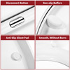 Vinsani Quick Release Toilet Seat Soft Close Thermoset Lid with Push Button Detach Anti-Slip Bumpers Easy Clean Hinges | Universal Bathroom Bowl Seating Fit for O Shaped Toilets - 43 x 36 x 12.5 cm