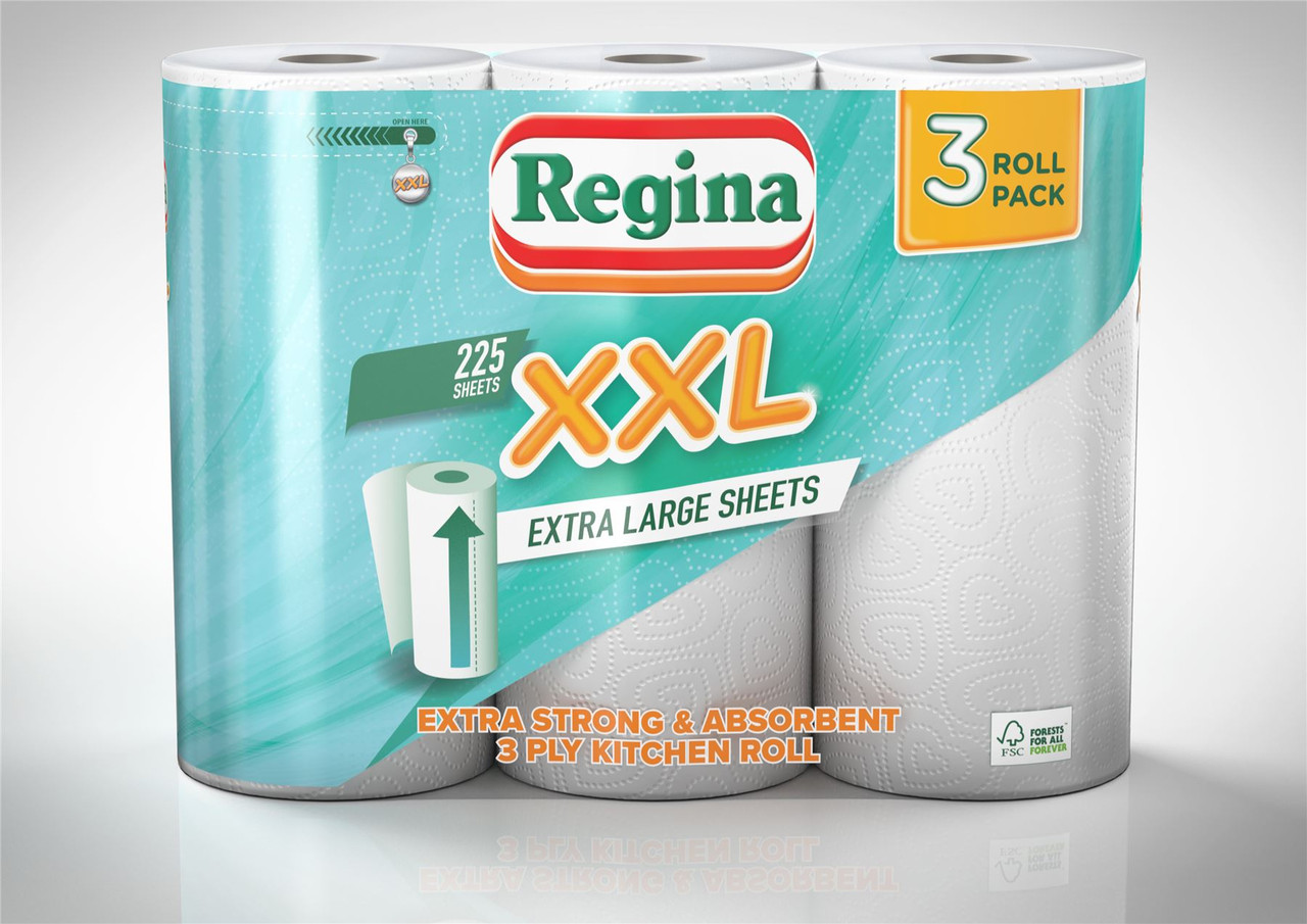 Regina Xxl Kitchen Paper Towel Rolls 3 Ply 12 Rolls Vinsani Ltd