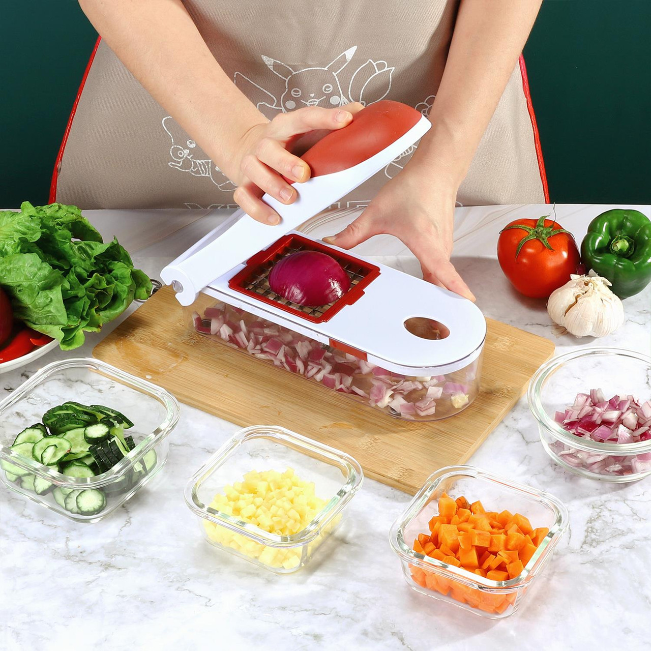 Multi Mandoline Vegetable Slicer Peeler Grater Vegetables Cutter Tools With  5 Blades Carrot Cutter Chopper Kitchen Accessories