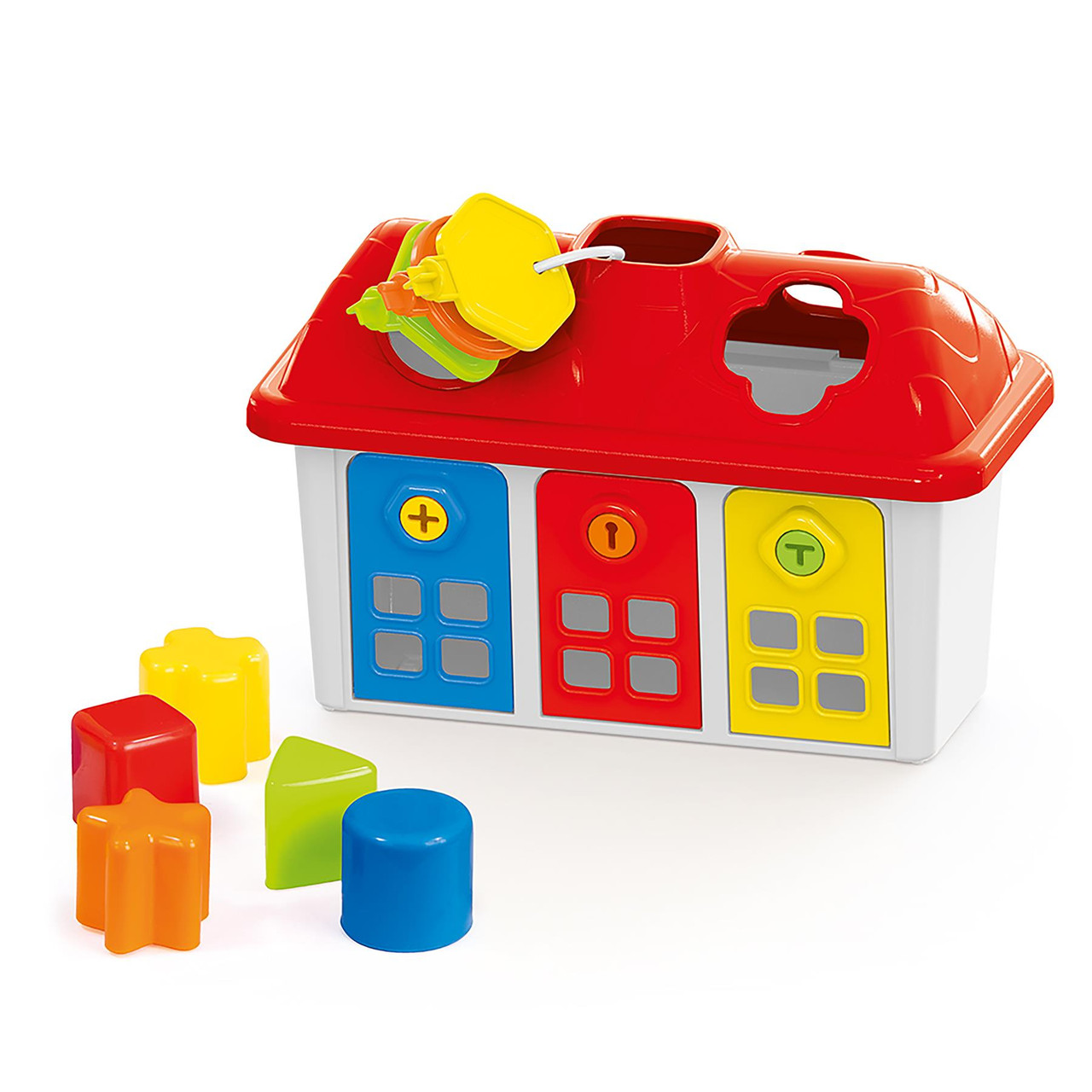 shape sorter house with keys