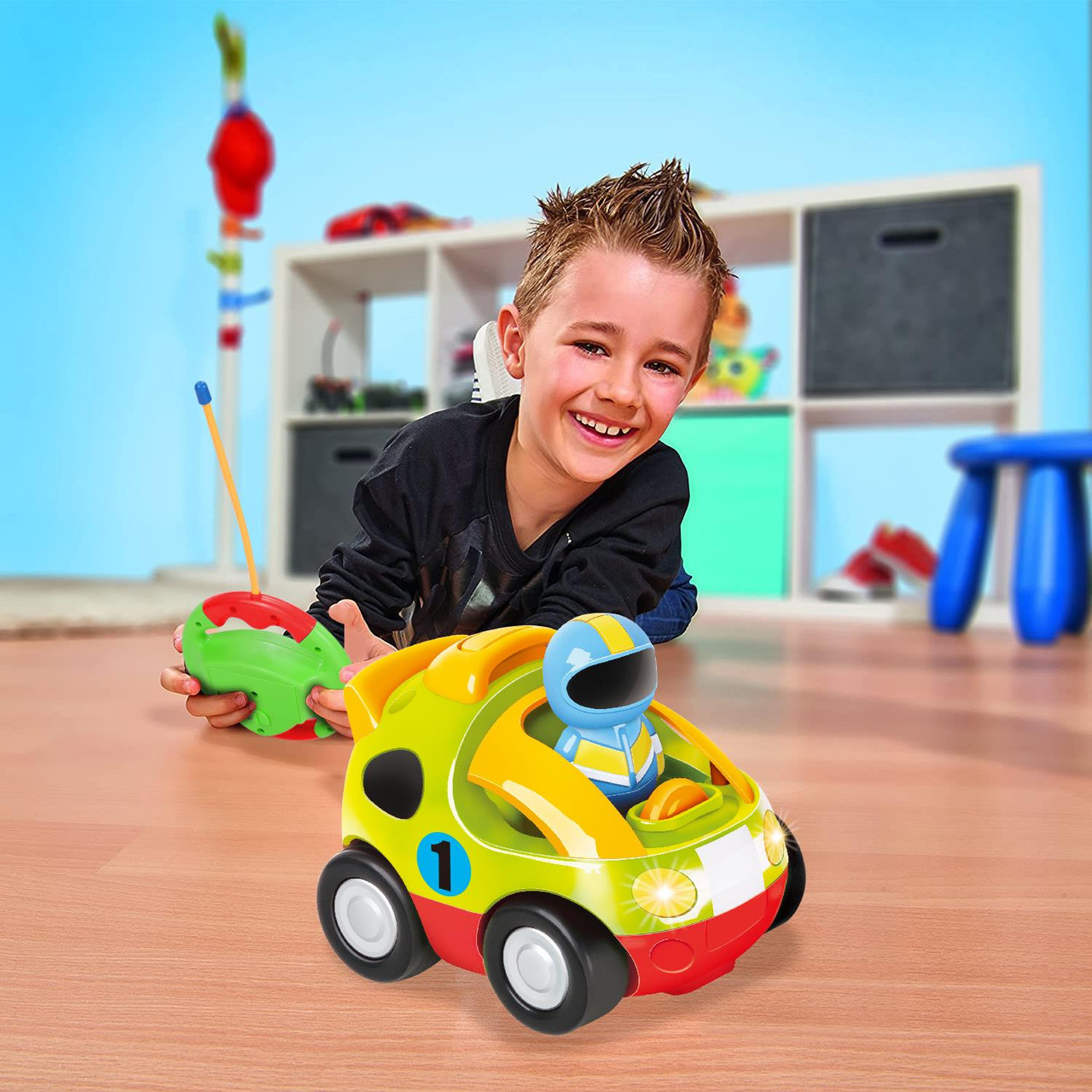 SOKA My First Remote Controlled Car for Toddlers with Light and Sound