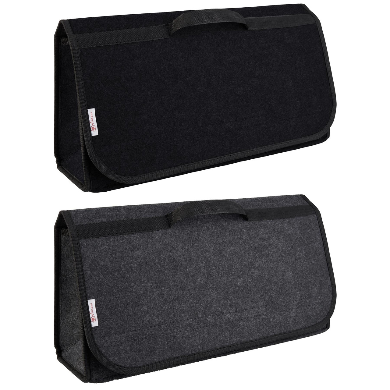 Car Trunk Organizer Soft Felt Storage Box Large Anti Slip Compartment Boot Storage  Organizer Tool Bag Car Storage Bag