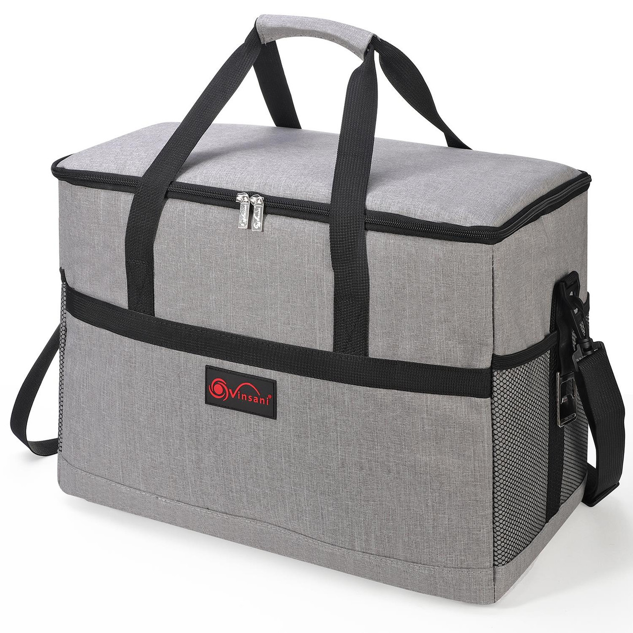 Family Outdoor Activities BBQ Lifewit 30L Large Cooler Bag Soft Insulated Picnic Family Cool Bag with Hard Liner Grey Cool Box Soft-Sided Cooling Bag for Camping 