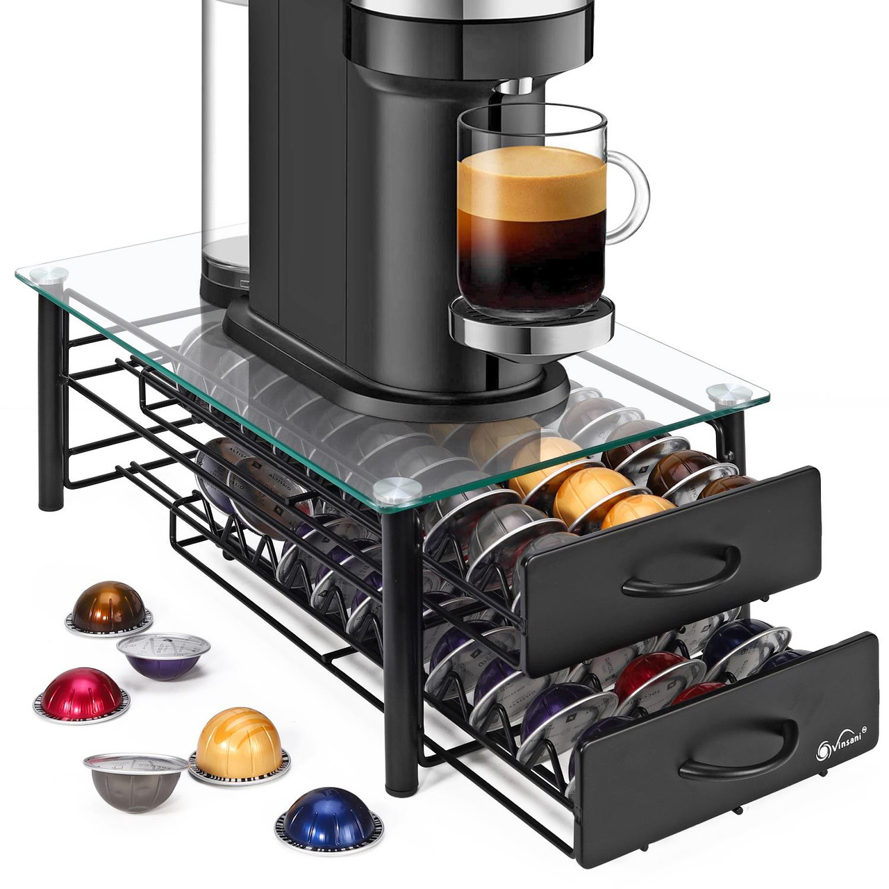 Vinsani Nespresso Vertuo Vertuoline Compatible Coffee Pod Holder – 60 ...