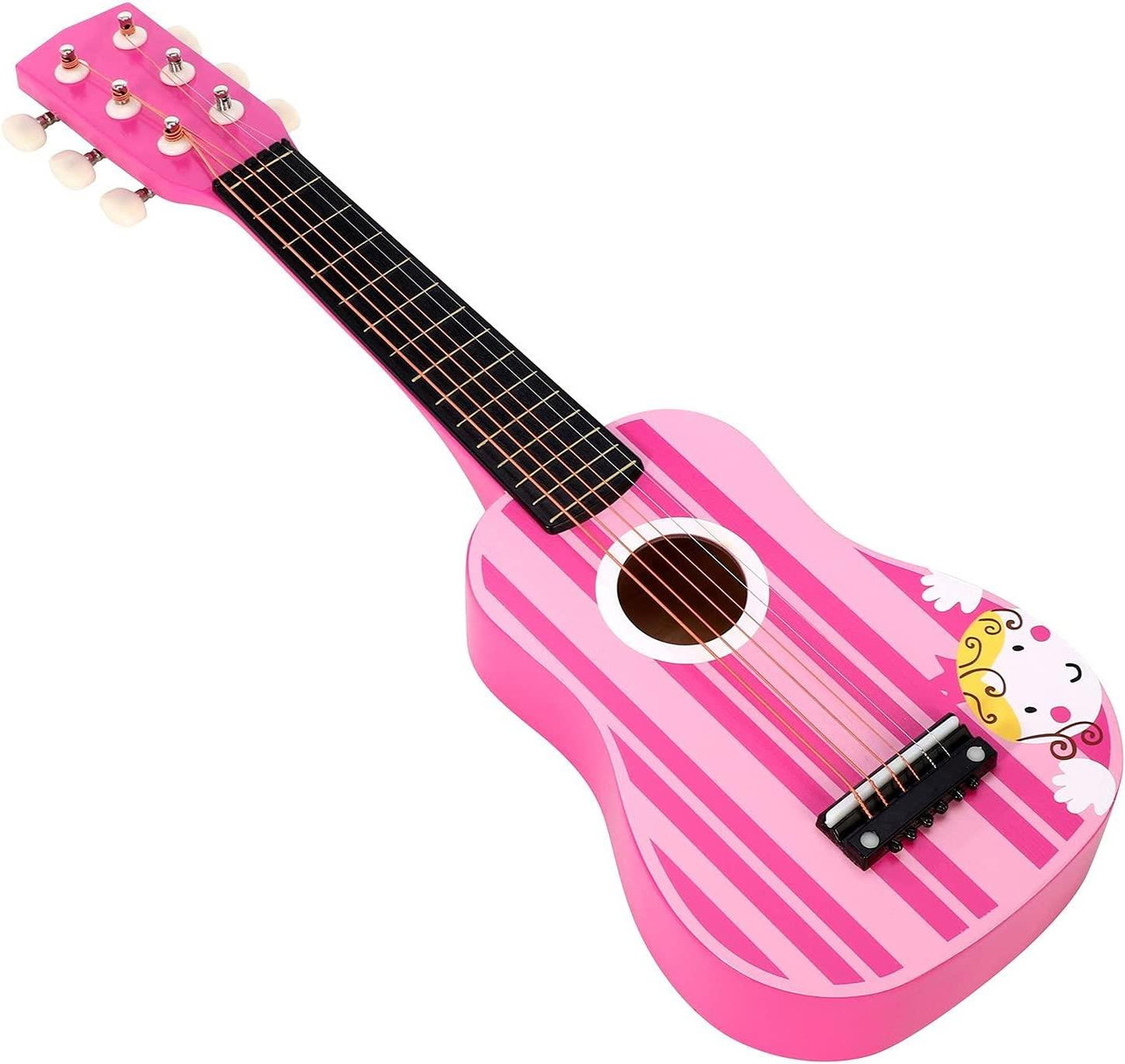 SOKA Wooden Guitar Musical Instrument Pretend Play Music Toy Interactive  Role Play Game Early Developmental Gift for Children Toddler Kids Boys  Girls