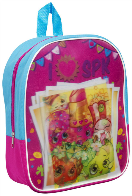 Girls Shopkins Lenticular School Backpack Travel Outdoor Shoulder Bag - Pink