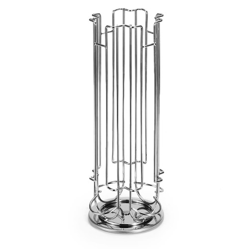 Vinsani Dolce Gusto 24 Coffee Capsules Chrome Tower Rotating Holder Stand