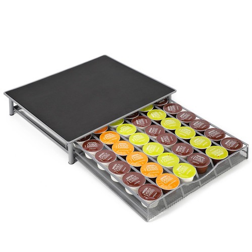 Vinsani 36 Capsules Coffee Pod Storage with Sliding Drawer- Non Slip Surface Stackable Holder Organiser Box for Dolce Gusto Coffee Pods