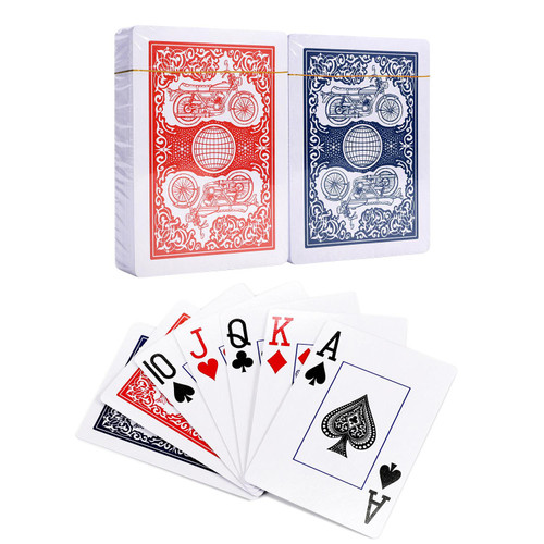Vinsani Traditional Motorbike Poker Casino Plastic Coated Playing