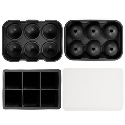 Vinsani 2er Pack Silikon-Eiswürfelform – Hexagonale Eiswürfel, Mit Deckel, Stapelbar, BPA-frei – LFGB-zertifiziert