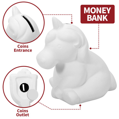 SOKA Paint Your Own Money Bank Arts & Crafts Kit, DIY Fun Creative  Stationery Easy to Decorate Ceramic Craft Activity – Perfect Gift for Girls  and Boys – 4 Designs to Collect - Vinsani Ltd.