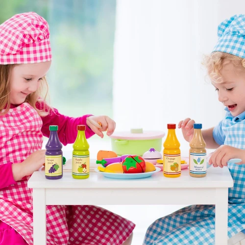 SOKA Jeu De Simulation En Bois Pour Cuisine, Boisson, Bouteille De Boisson Montessori Pour Enfants Tout Petits Garcons Et F Amz B0