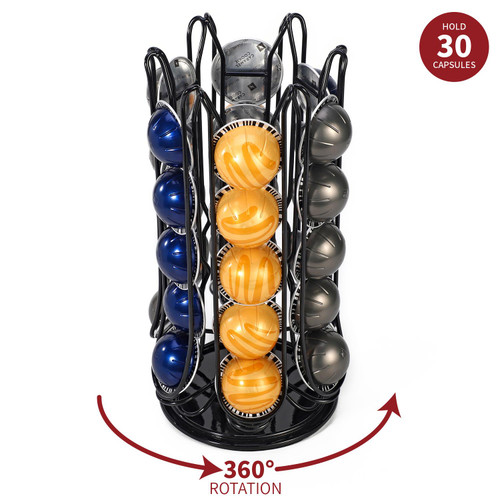 Vinsani 48 Coffee Pod Holder Rotating for Nespresso Vertuo Vertuoline Capsules e