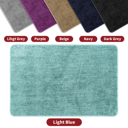 Vinsani Bath Mat Non Slip Bathroom Mat Thickened Fluffy Microfiber Machine Washable Shower Rug Ultra Soft Water Absorbent For Home Bathroom Kitchen