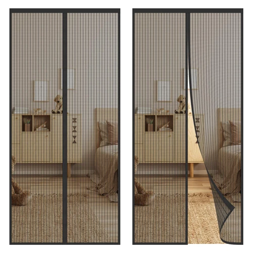 Vinsani Magnetic Screen Door Flying Insect Bug Curtain Mesh Door Keep Fly Bugs Out Insect Protection Hassle-Free Installation for Home Office Balcony Patio Garden