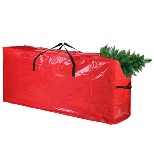 Vinsani Red Jumbo Heavy Duty Christmas Tree Storage Bag Fits 9FT Tall Xmas Trees PVC Reinforced Waterproof Xmas Tree Bag Storage Bag Vinsani Red Jumbo Heavy Duty Christmas Tree Storage Bag Fits 9FT Tall Xmas Trees PVC Reinforced Waterproof Xmas Tree Bag Storage Bag