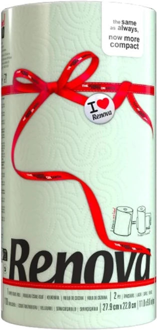 Renova Mint Paper Towel Roll 2 Ply 120 Sheets – Same Count, Now More Compact and Absorbent