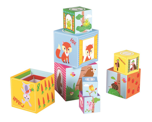 lelin wooden activity cube