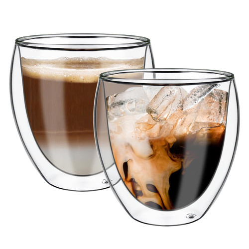 Double Wall Cava Glass Cup 80 ML (Set of 6)