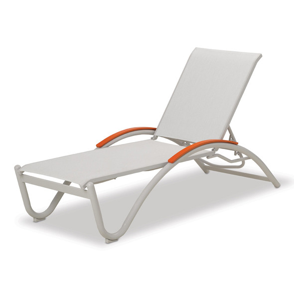 Helios Contract Sling Four-Position Lay-flat Stacking Chaise By Telescope