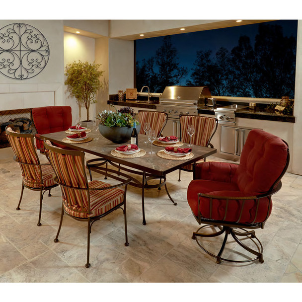 Monterra Dining Set with Club Swivel Rockers for 6 By Ow Lee