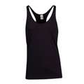 Mens Plain Athletic T-Back Racerback Singlet - T409SG | Black