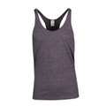 Mens Plain Athletic T-Back Racerback Singlet - T409SG | Dark Heather