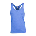 Mens Plain Athletic T-Back Racerback Singlet - T409SG | Royal Heather