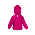 Plain Baby Fleece Zipper Hoodie - F100ZZ | Hot Pink