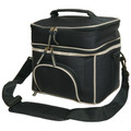 Shop 2 Layers Picnic Cooler Bag Lunch Box - B6002 | Black. Silver