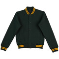 Adults Plain Varsity Fleece Letterman Jacket - FL11 | Bottle Gold
