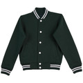 Adults Plain Varsity Fleece Letterman Jacket - FL11 | Bottle.White