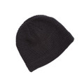 Adults Plain Knit Ribbed Beanie - 4368 | Black