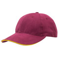 Adults Premium 6 Panels 100% Cotton Cap - 8001 | Maroon.Gold