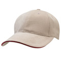 Adults Premium 6 Panels 100% Cotton Cap - 8001 | Natural.Antique Cherry