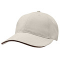 Adults Premium 6 Panels 100% Cotton Cap - 8001 | Stone.Dark Brown