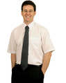 Mens Poplin Short/Long Sleeve Business Shirt - BS01S | Short Sleeves