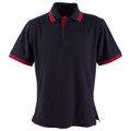 Adults Men Cotton Blended Truedry Contrast Trim Polo Shirt - PS65 | Navy.Red