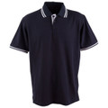 Adults Men Cotton Blended Truedry Contrast Trim Polo Shirt - PS65 | Navy.White