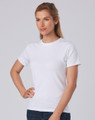 Adults Plain Ladies Thick Stretchy Fitted Tshirt, lifestyle photo