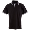 Kids Truedry Cotton Blended Contrast Trim Polo Shirt - PS65K | Black.White