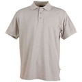 Adults Mens Plain TrueDry Plain Pique Short Sleeve Polo Shirt - PS63  | Silver Grey