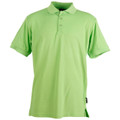 Adults Mens Plain TrueDry Plain Pique Short Sleeve Polo Shirt - PS63  | Apple Green